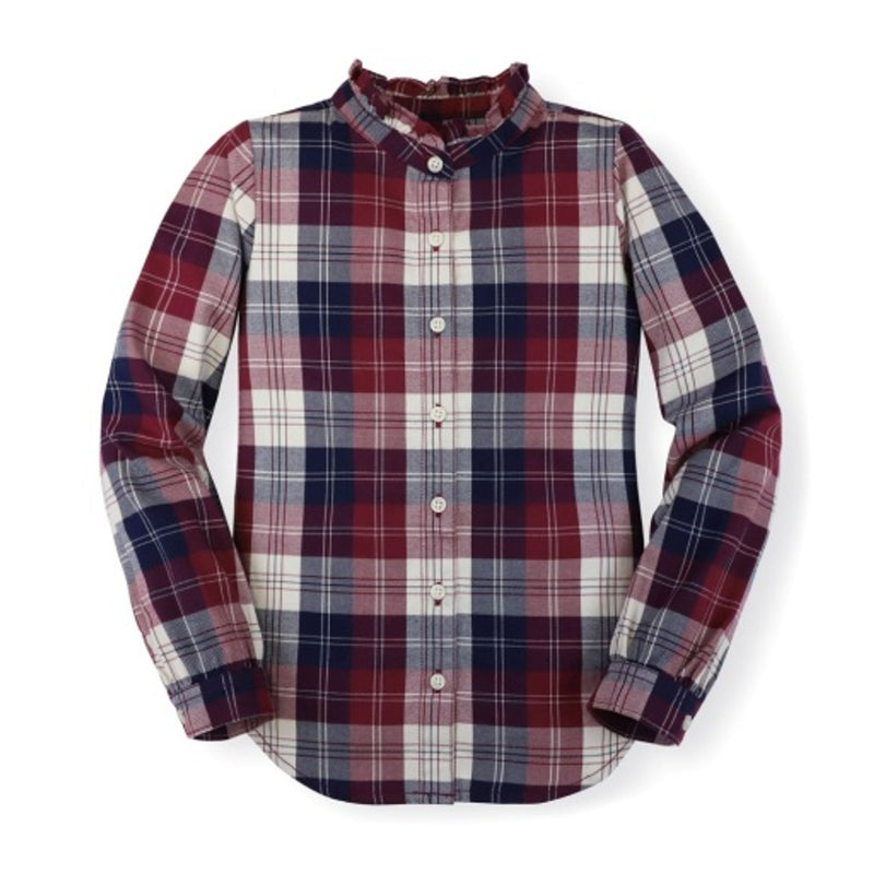 Hope & Henry - Girls Ruffle Collar Shirt