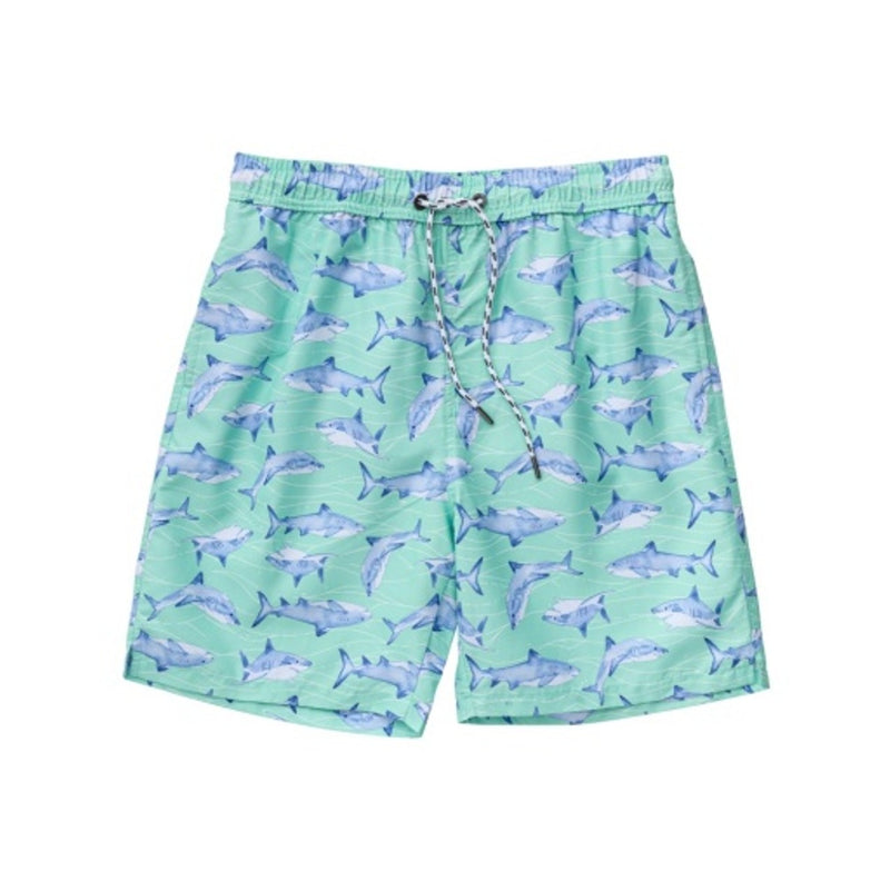 Snapper Rock - Mens Minty Shark Volley Board Short