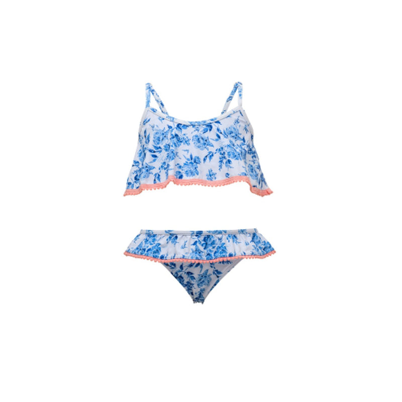 Snapper Rock - Girls Cottage Floral Flounce Bikini