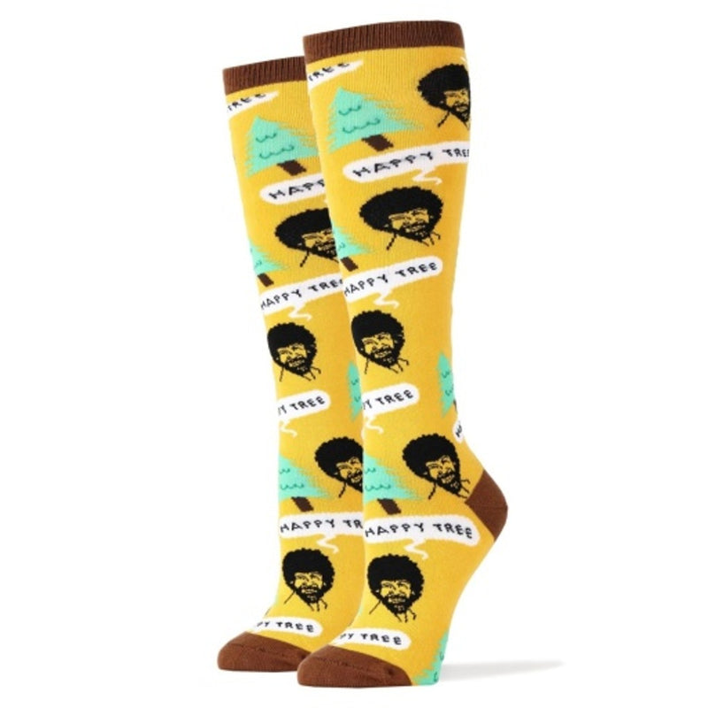 Oooh Yeah - Womens Knee High Bob Ross Happy Tree