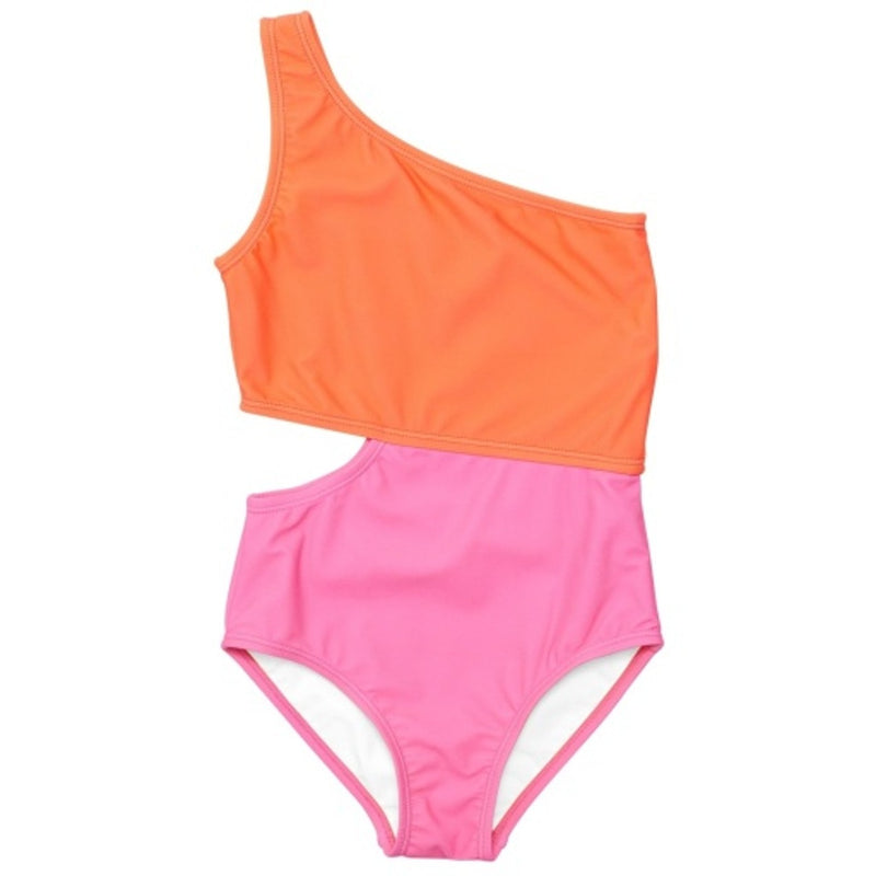 Snapper Rock - Girls Candy Colorblock One Shoulder Swimsuit