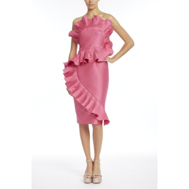 Badgley Mischka - Womens Solid Ruffle