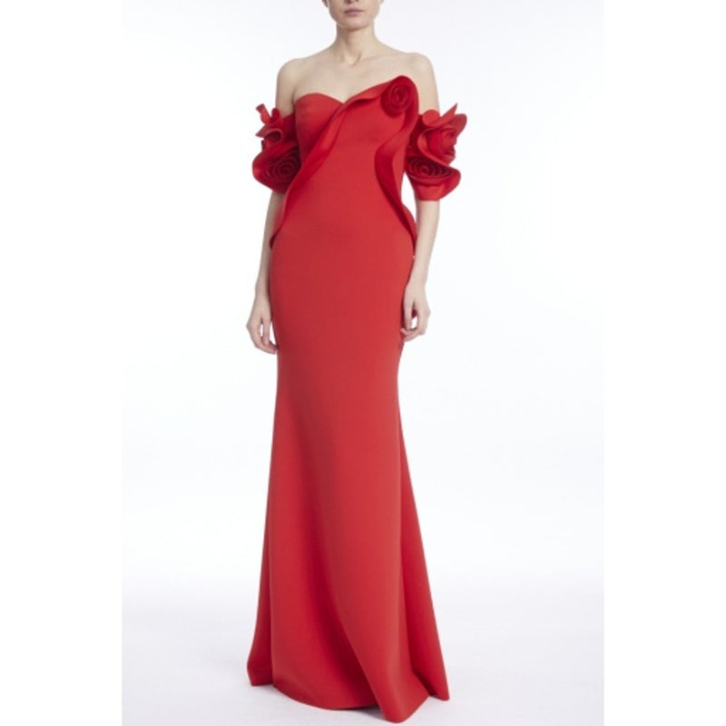 Badgley Mischka - Womens Rose Swirl Off Shld