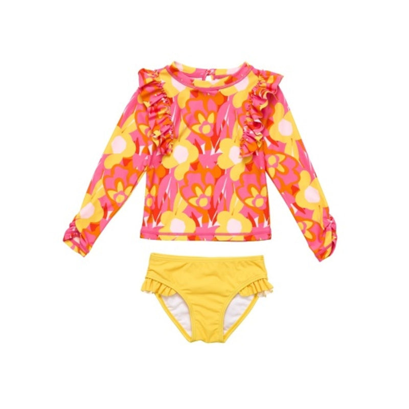 Snapper Rock - Girls Pop of Sunshine Long Sleeve Ruffle Set