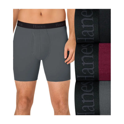 Hanes - Mens Ultimate® Men's Underwear Boxer Briefs Pack – 3-Pack – Comfort Flex Fit® – Total Support Pouch® – Moisture Wicking