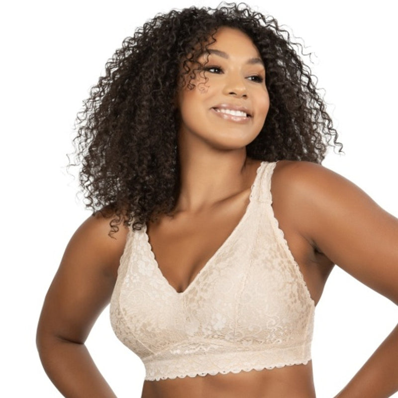 Parfait - Womens Adriana Wire Free Lace Bralette - Bare
