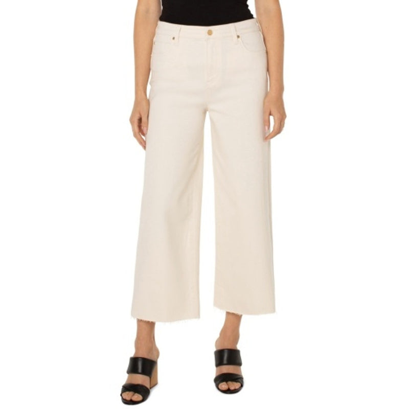 Liverpool Los Angeles - Womens Stride High Rise Wide Leg with Cut Hem 26in Ins