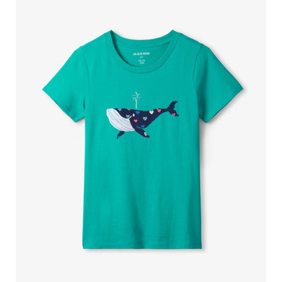 Little Blue House - Fun Whales Womens Pajama Tee