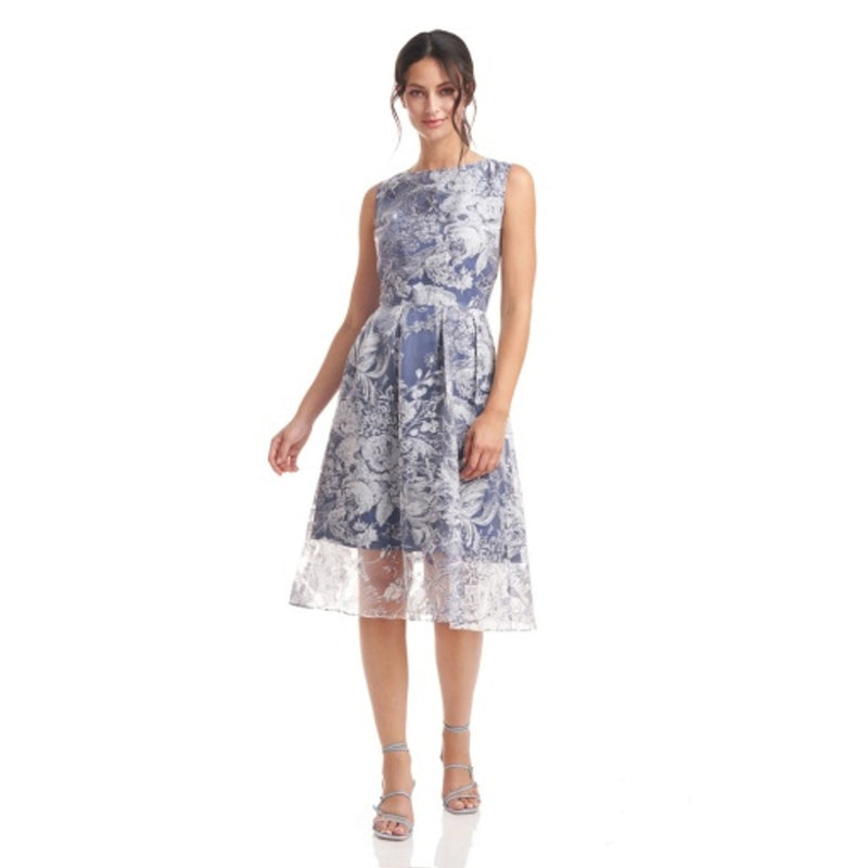 JS Collections - Womens Poppy a-Line Knee Length Dress