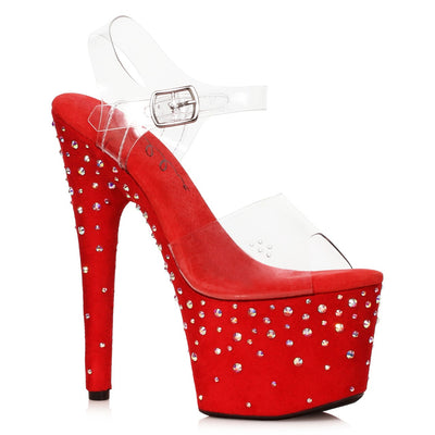 Ellie Shoes - 7" Stiletto with Rhinestone on Microfiber