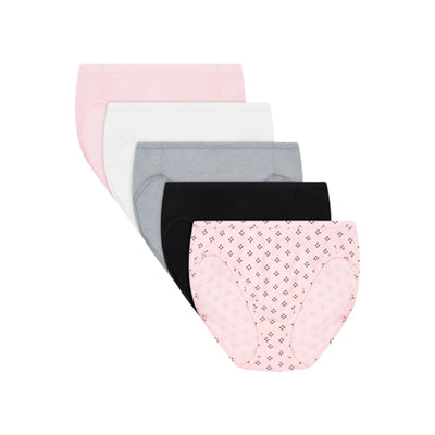 Hanes - Womens Ultimate Comfortsoft Women's Underwear High Cut 5-Pack Cotton Stretch