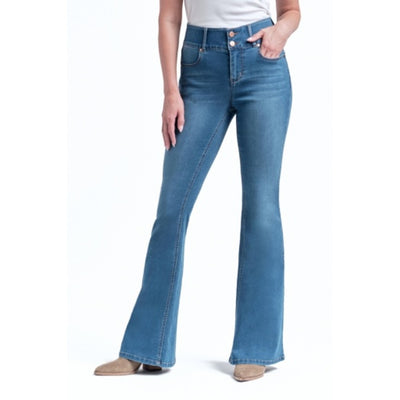 1822 Denim - Womens Petite 29" Shapewear Fit & Lift Flare Jean