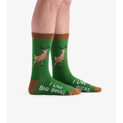 Little Blue House - I Like Big Bucks Mens Crew Socks