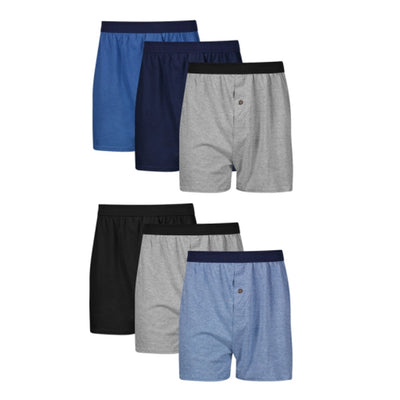 Hanes - Mens Comfortsoft Men's Knit Boxer Underwear Moisture-Wicking 6-Pack