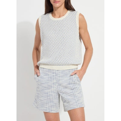 Lysse - Womens Claire Textured Mesh Sweater Shell Curvy