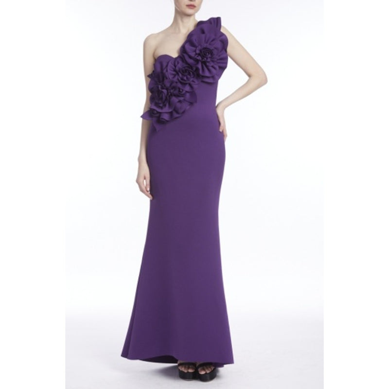 Badgley Mischka - Womens Rosette One Shldr