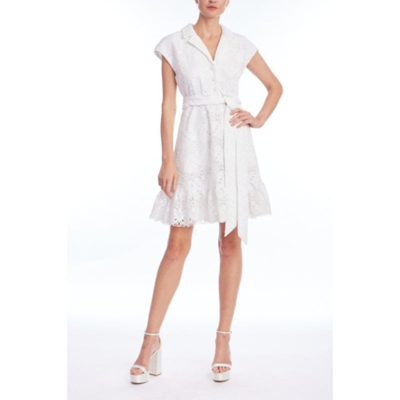 Badgley Mischka - Womens Drop Shld Wht Lace