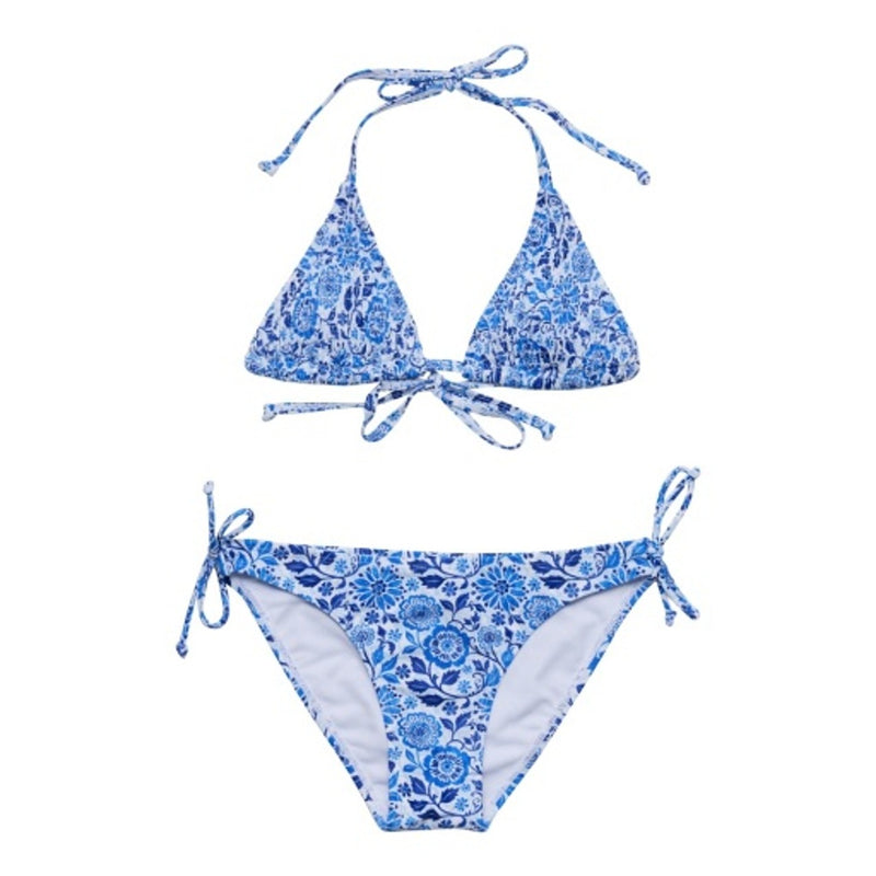 Snapper Rock - Girls Bluebell Blooms Teen Triangle Bikini