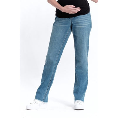 1822 Denim - Womens Maternity 32" Relaxed Straight Leg Jean with Bellyband