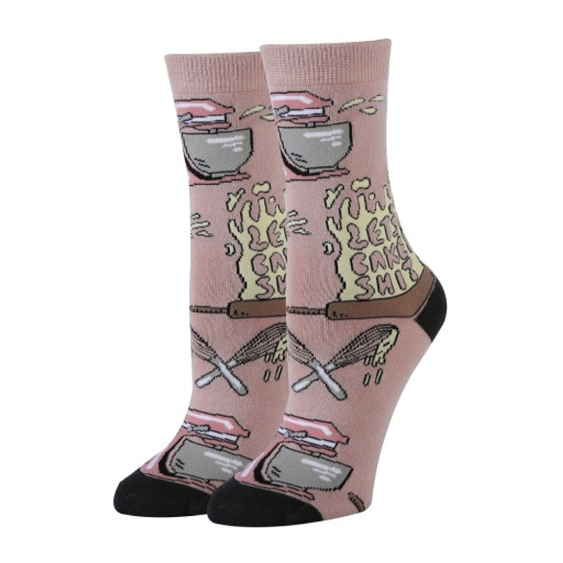 Oooh Yeah - Womens Let's Bake Womens Crew Socks