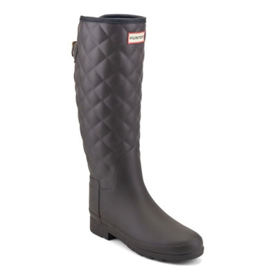 Hunter - Womens Refined Adjustable Quilted Slim Fit Tall Rain Boot