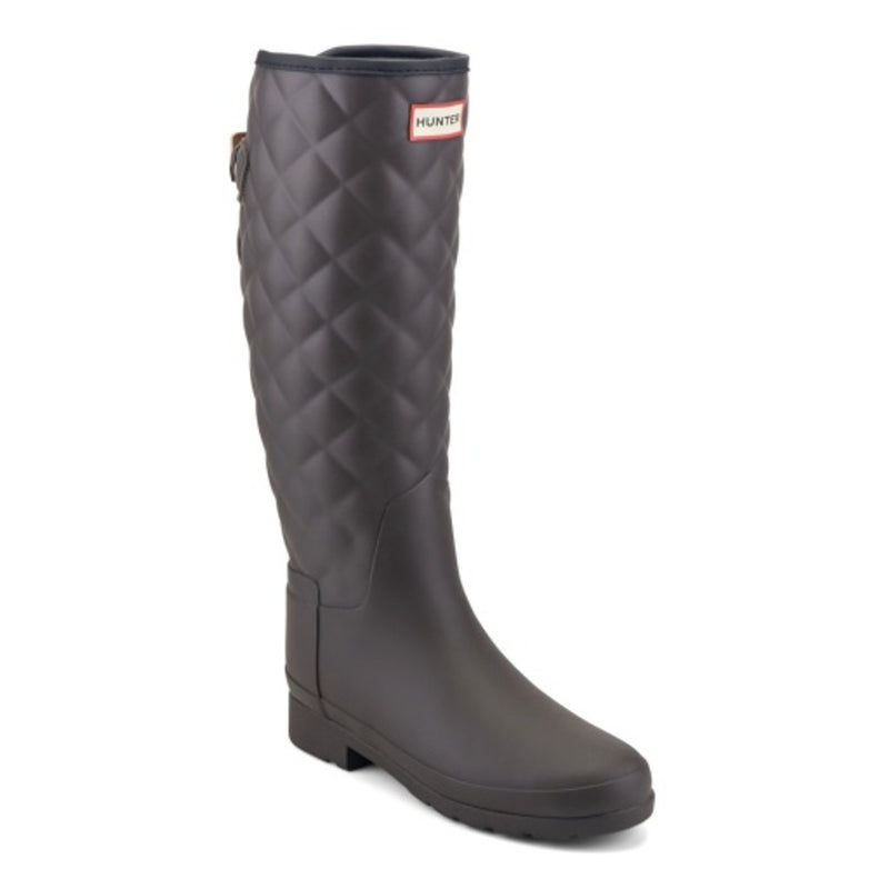 Hunter - Womens Refined Adjustable Quilted Slim Fit Tall Rain Boot