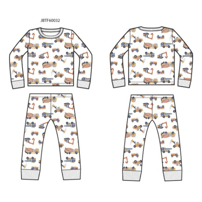 Janie and Jack - K Long Sleeve Construction Sleep Sb1 E1