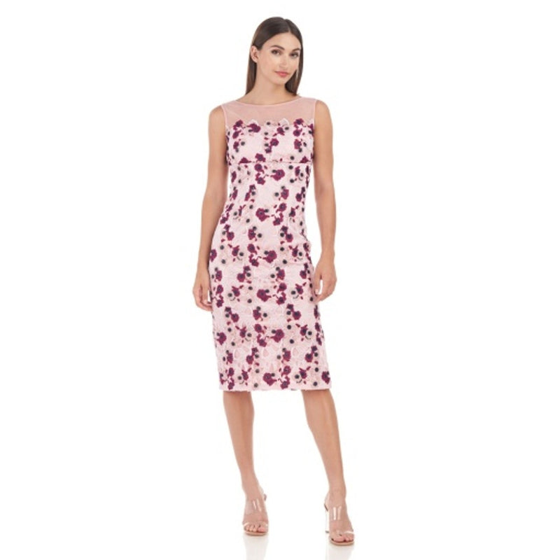 JS Collections - Womens Maggie Illusion Midi Dress