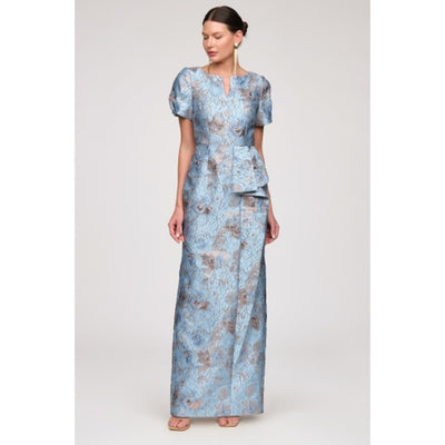 JS Collections - Womens Daria Cascade Column Gown