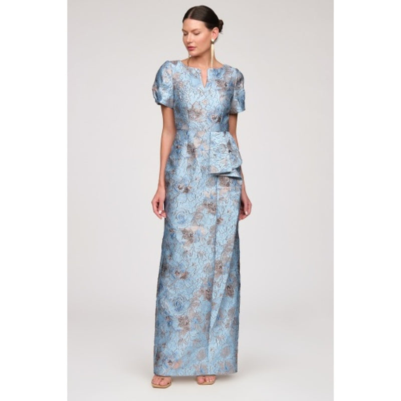 JS Collections - Womens Daria Cascade Column Gown