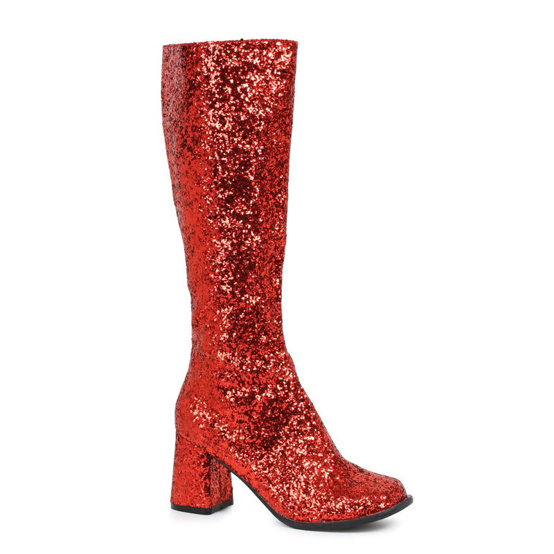 Ellie Shoes - 3" Heel Glitter Gogo Boot. W/Zipper