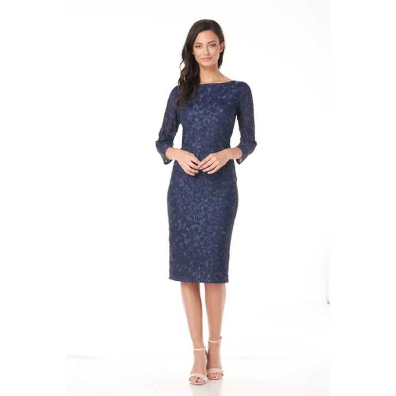 JS Collections - Womens Leaf Embroidered Cocktail