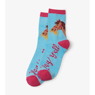 Little Blue House - Hay Y'all Womens Crew Socks