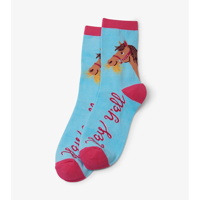 Little Blue House - Hay Y'all Womens Crew Socks