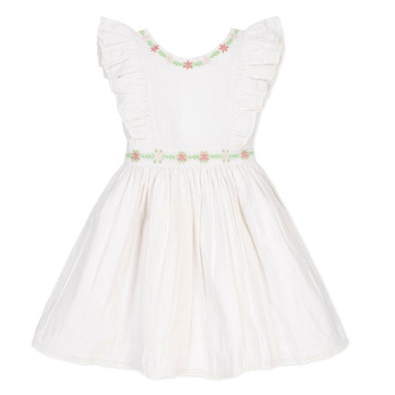 Hope & Henry - Girls Linen Ruffle Jumper