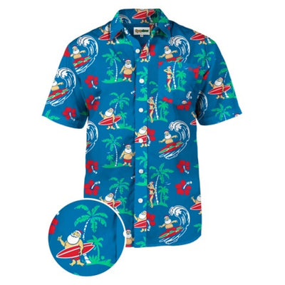 Tipsy Elves - Unisex Surf's Up Santa Hawaiian Shirt