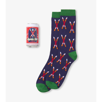 Little Blue House - Unisex Crossed Skis Beer Can Sock