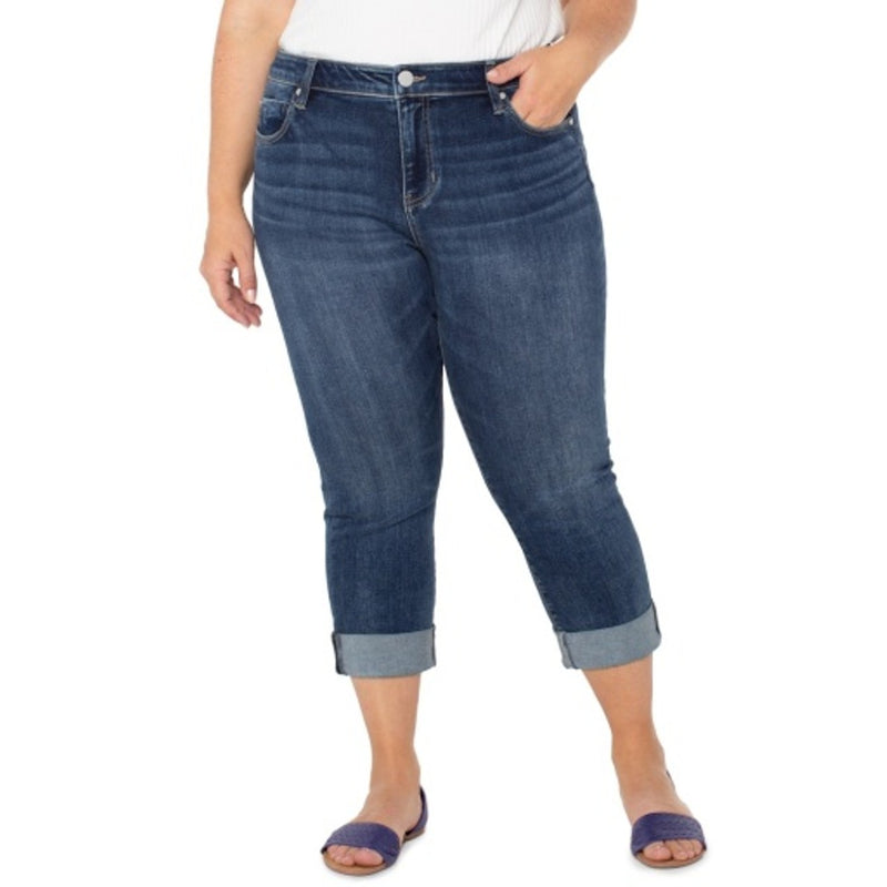 Liverpool Los Angeles - Womens Charlie Crop Wide Rolled Cuff 24"