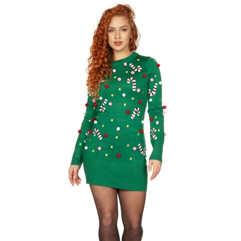 Tipsy Elves - Womens Pop of Peppermint Sweater Dress