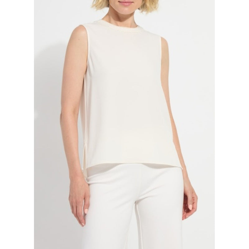 Lysse - Womens Kavita Crew Neck Contrast Stitching Shell