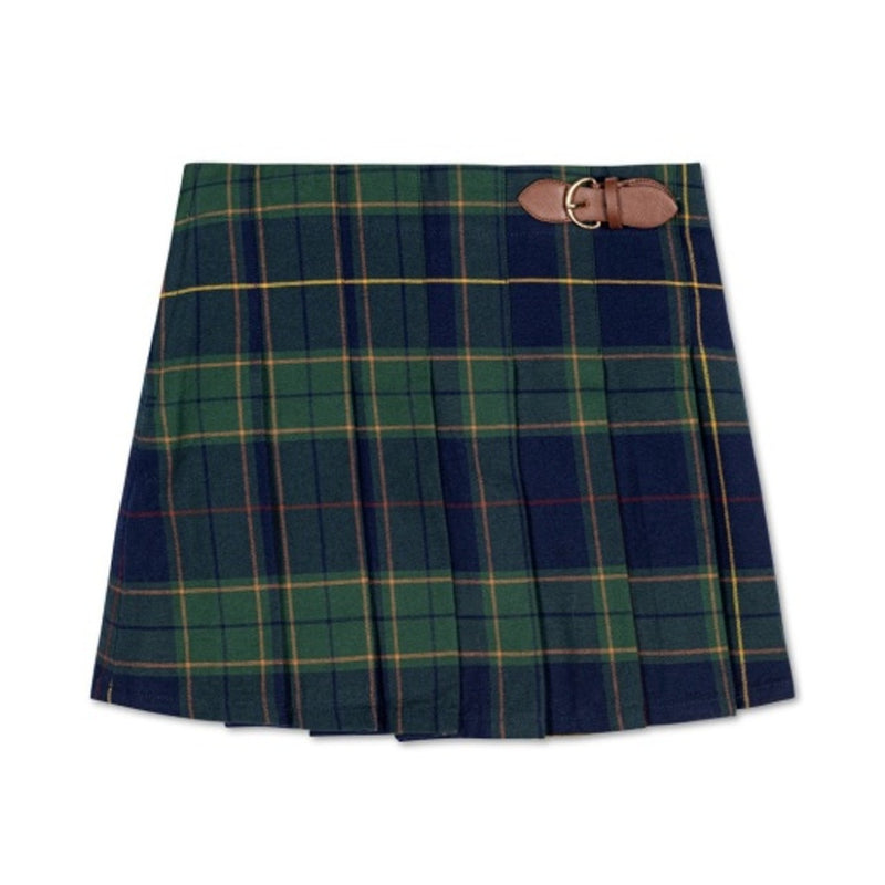 Hope & Henry - Girls Organic Pleated Buckle Skirt