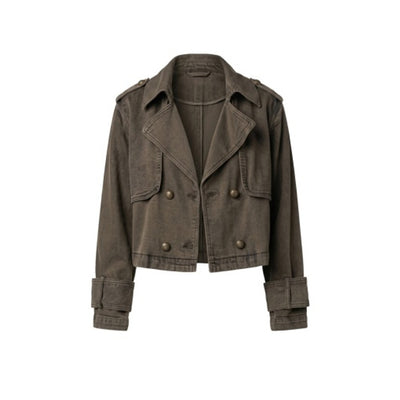 Liverpool Los Angeles - Womens Cropped Denim Trench
