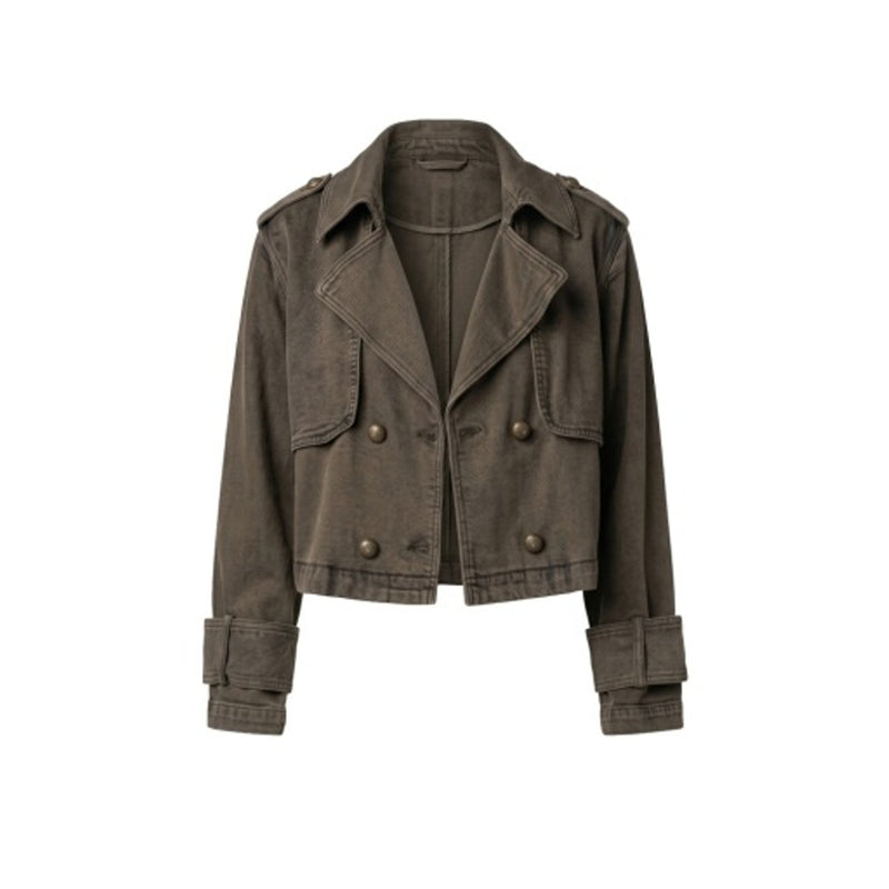 Liverpool Los Angeles - Womens Cropped Denim Trench