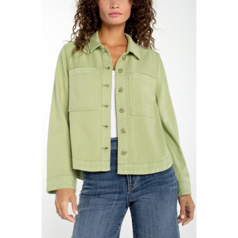 Liverpool Los Angeles - Womens High/ Low Denim Shacket