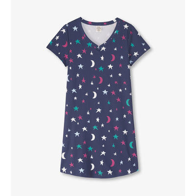 Little Blue House - Unisex Starry Night Short Sleeve Night Dress in a Bag