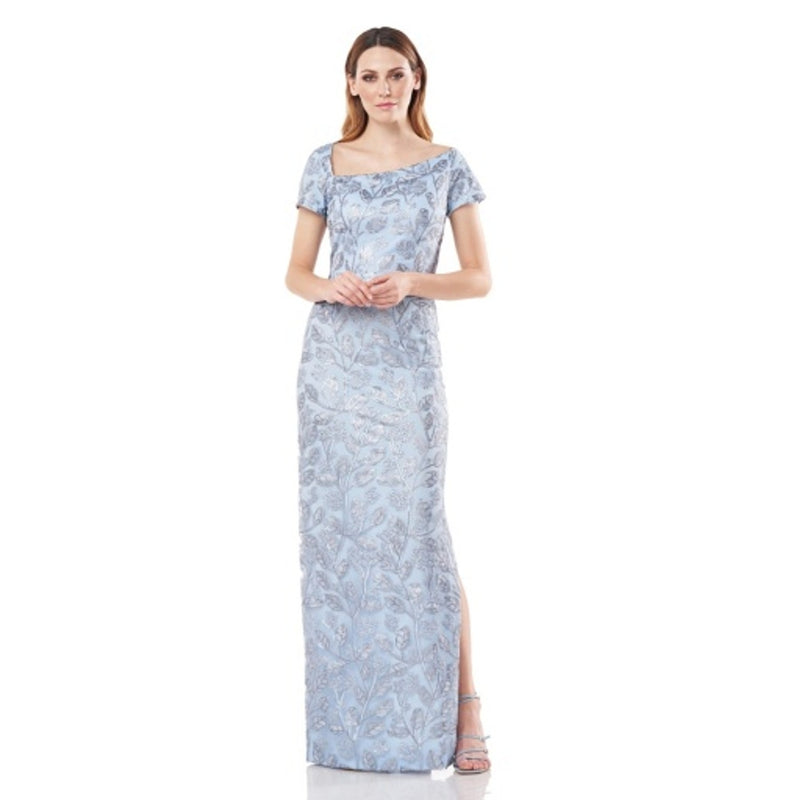 JS Collections - Womens Julia Cap Sleeve Column Gown