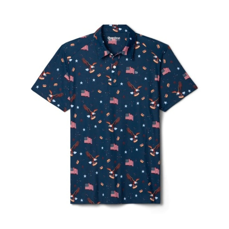 Tipsy Elves - Mens 8-Bit Eagle Golf Polo