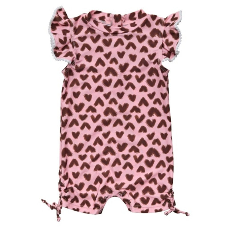 Snapper Rock - Girls Wild Love Flutter Sleeve Sunsuit