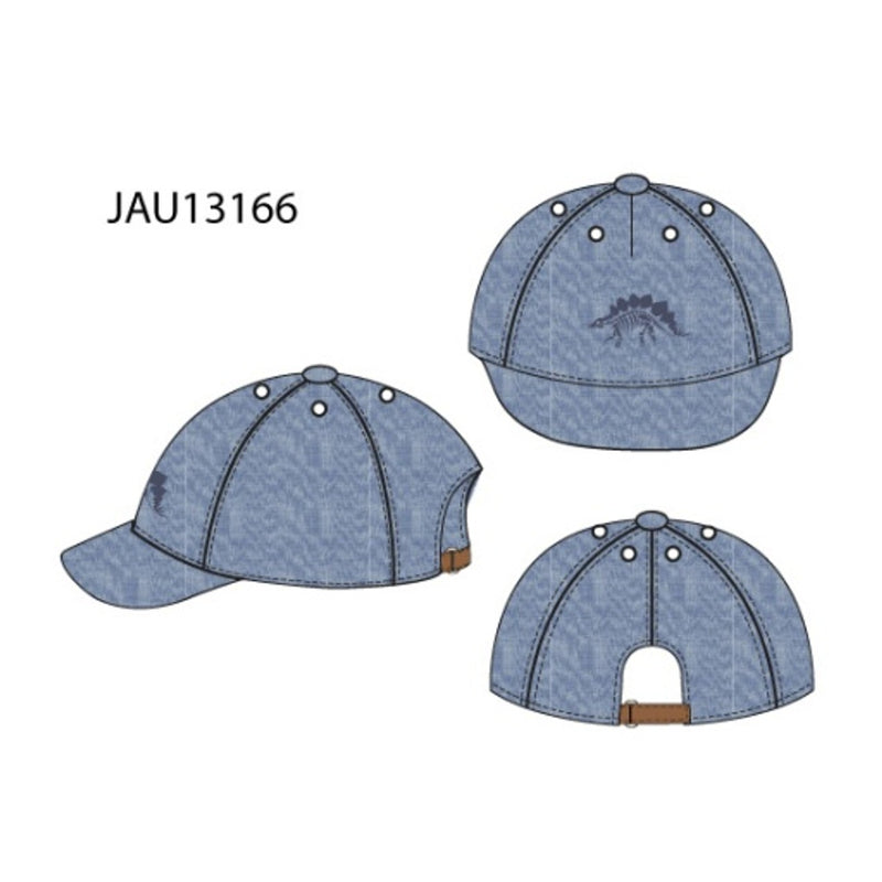 Janie and Jack - Kids B Blu Linen Dino Ballcap Sm1