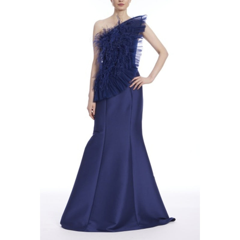 Badgley Mischka - Womens Fan Gown